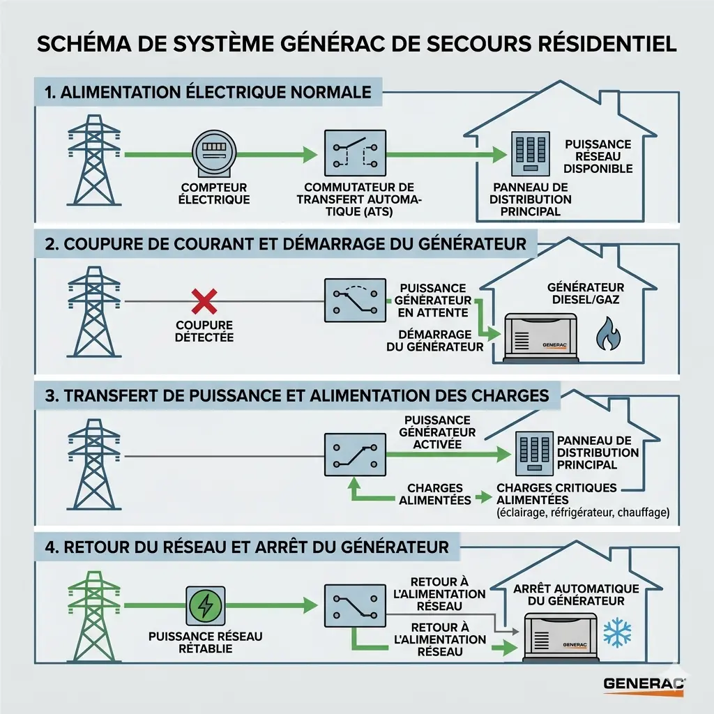 Generac generator operation diagram